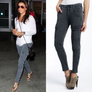 J Brand ‘Houlihan Cropped’ Cargo Ankle Zip Jeans in “Vintage Black” Size 24